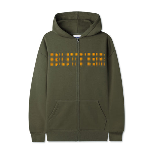 Butter Goods Stars Zip-Thru Hoodie - Army