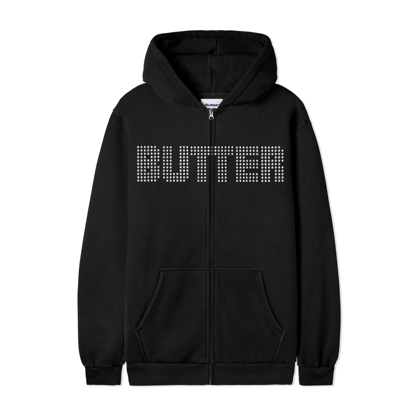 Butter Goods Stars Zip-Thru Hoodie - Black