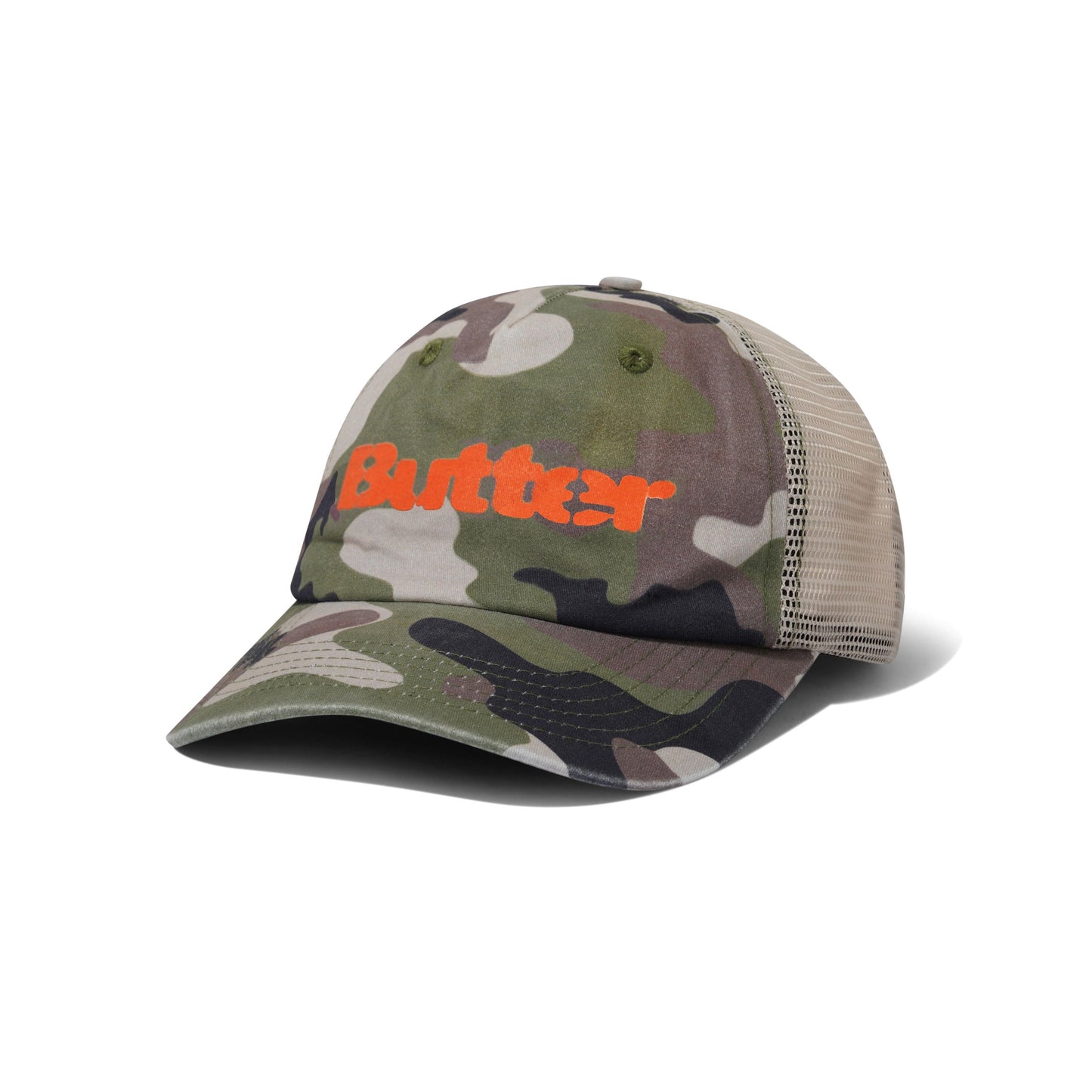 Butter Goods Stencil Trucker Cap - Camo