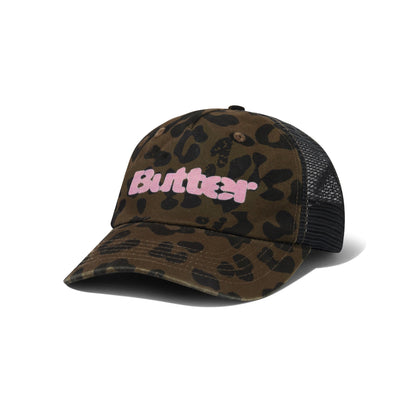 Butter Goods Stencil Trucker Cap - Leopard