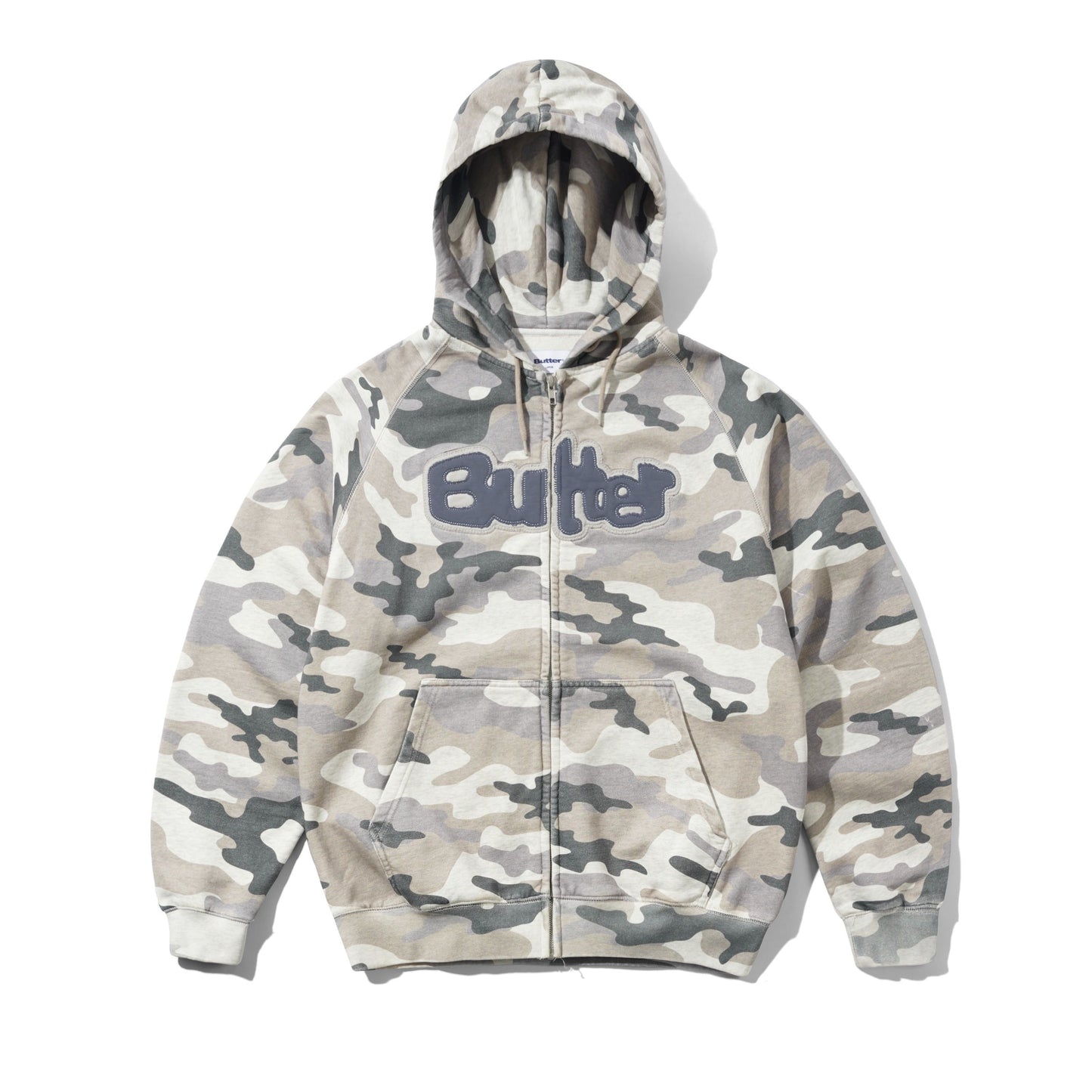 Butter Goods Stretch Zip Hoodie - Snow Camo