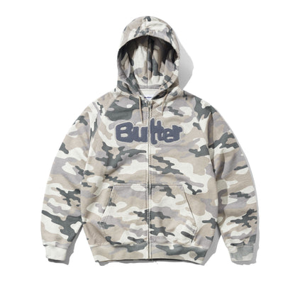 Butter Goods Stretch Zip Hoodie - Snow Camo
