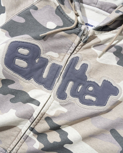 Butter Goods Stretch Zip Hoodie - Snow Camo
