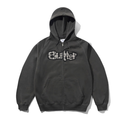 Butter Goods Stretch Zip Hoodie - Washed Black