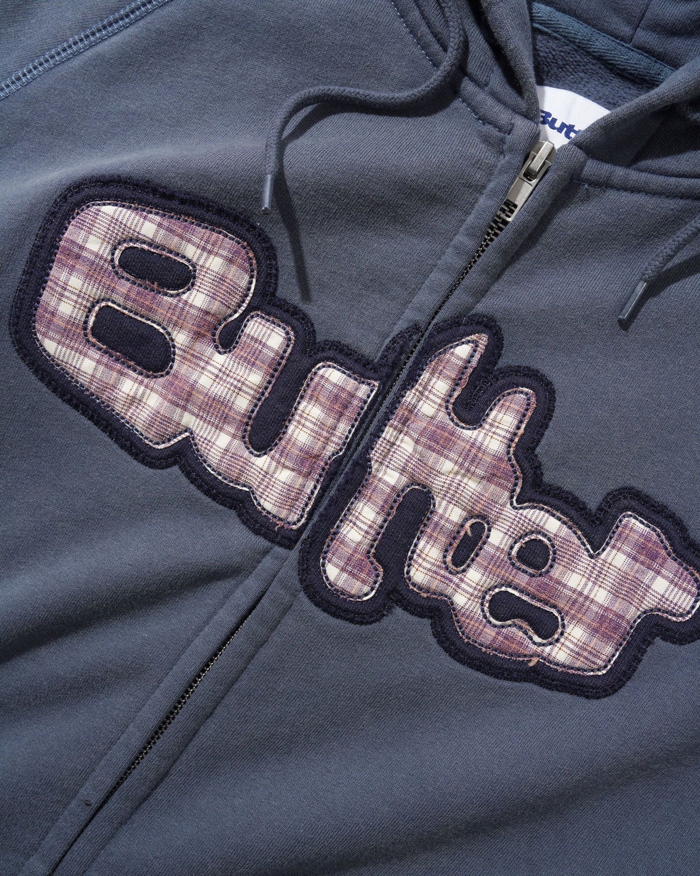 Butter Goods Stretch Zip Hoodie - Washed Navy