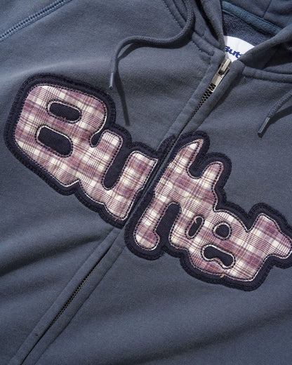 Butter Goods Stretch Zip Hoodie - Washed Navy