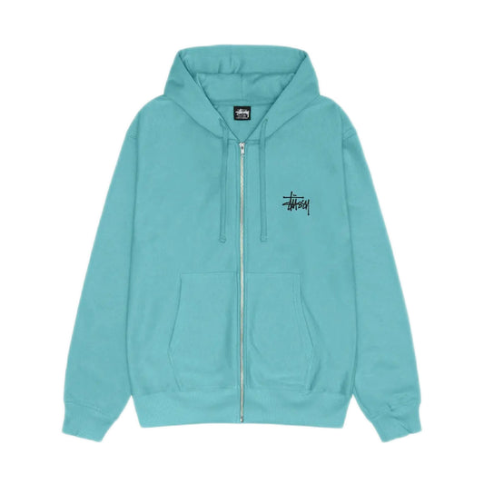 Stussy Basic Zip Hoodie - Ocean