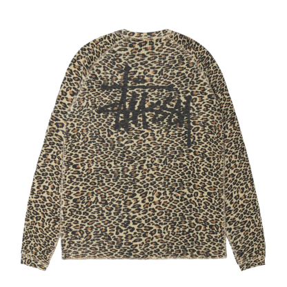Stussy Raglan Thermal Longsleeve - Leopard