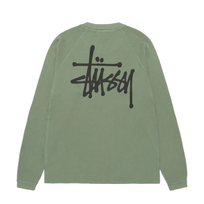 Stussy Raglan Thermal Longsleeve - Sage