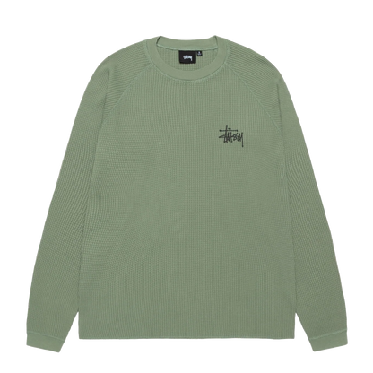 Stussy Raglan Thermal Longsleeve - Sage