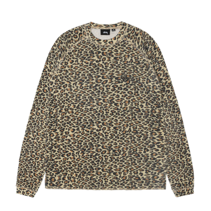 Stussy Raglan Thermal Longsleeve - Leopard