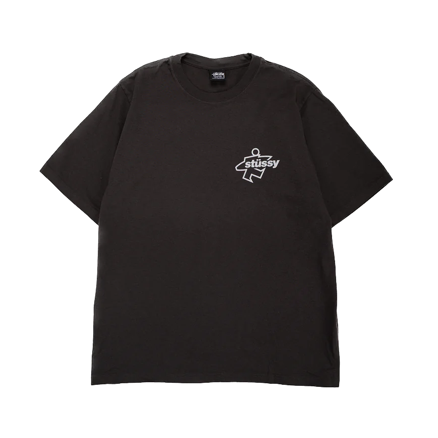 Stussy Surf Size Pigment Dyed Tee - Faded Black