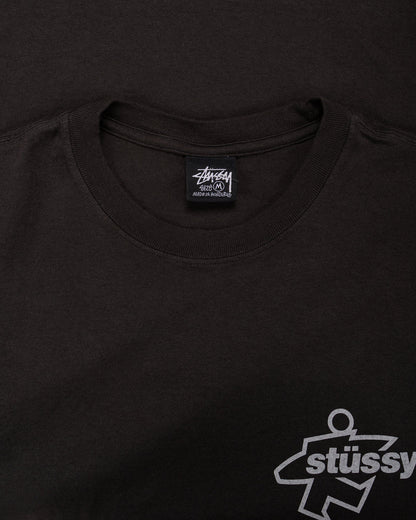 Stussy Surf Size Pigment Dyed Tee - Faded Black