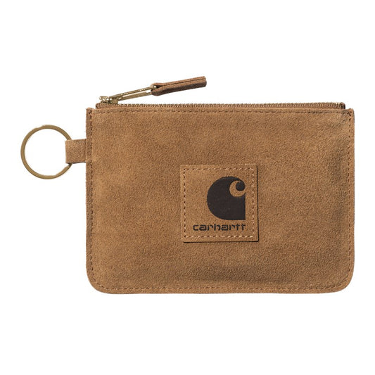 Carhartt WIP Suede Zip Wallet - Hamilton Brown