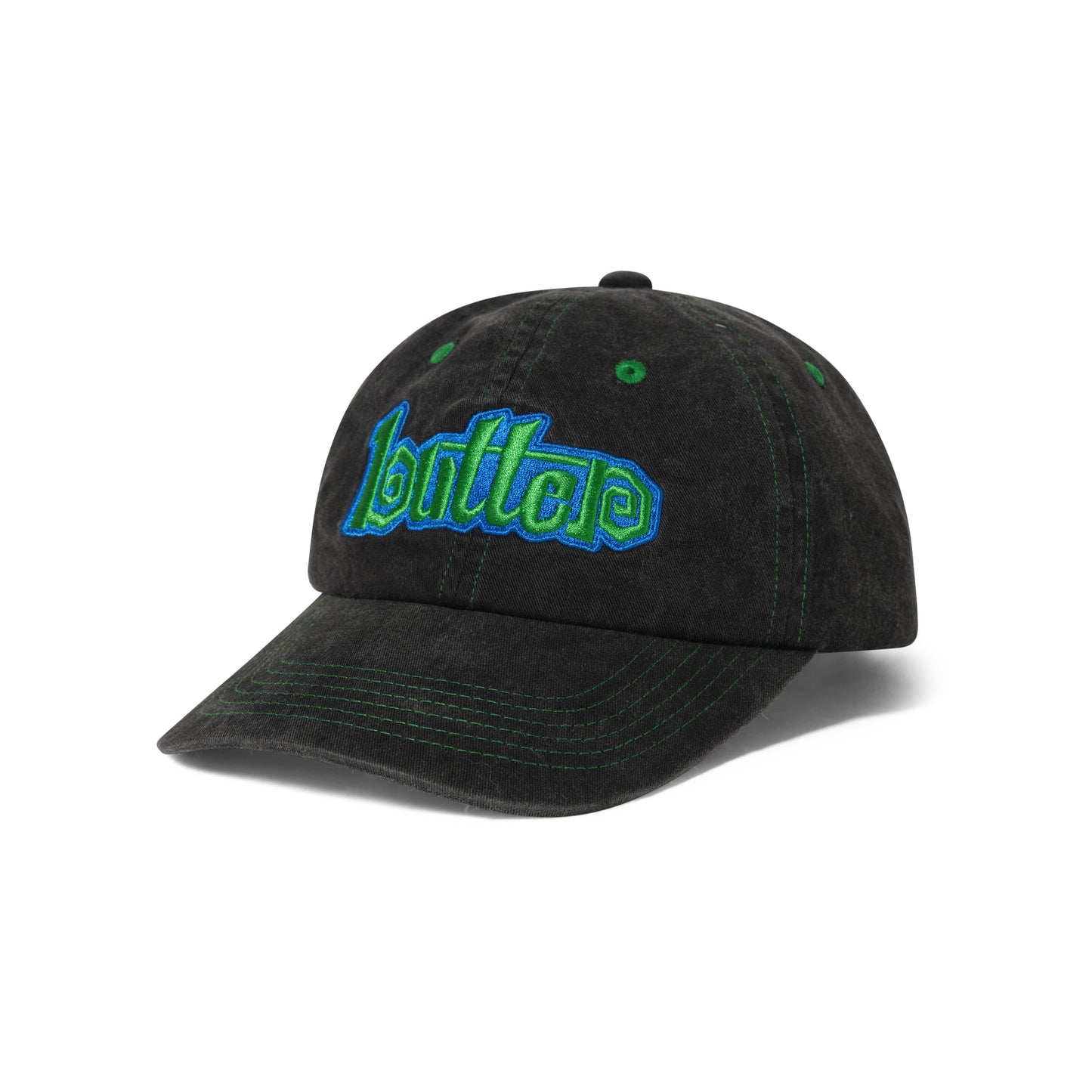 Butter Goods Swirl 6 Panel Cap - Washed Black