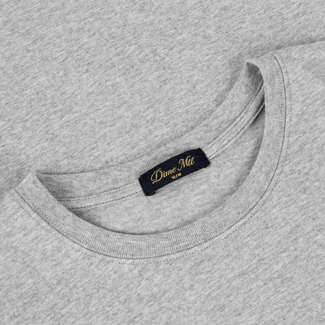 Dime Classic Small Logo Longsleeve Tee - Heather Gray