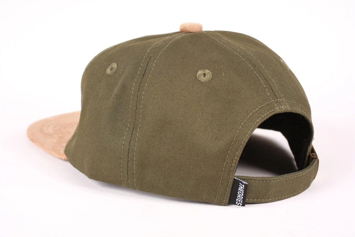 Theories Hand Of Theories Strapback Hat - Washed Green/Cedar Suede