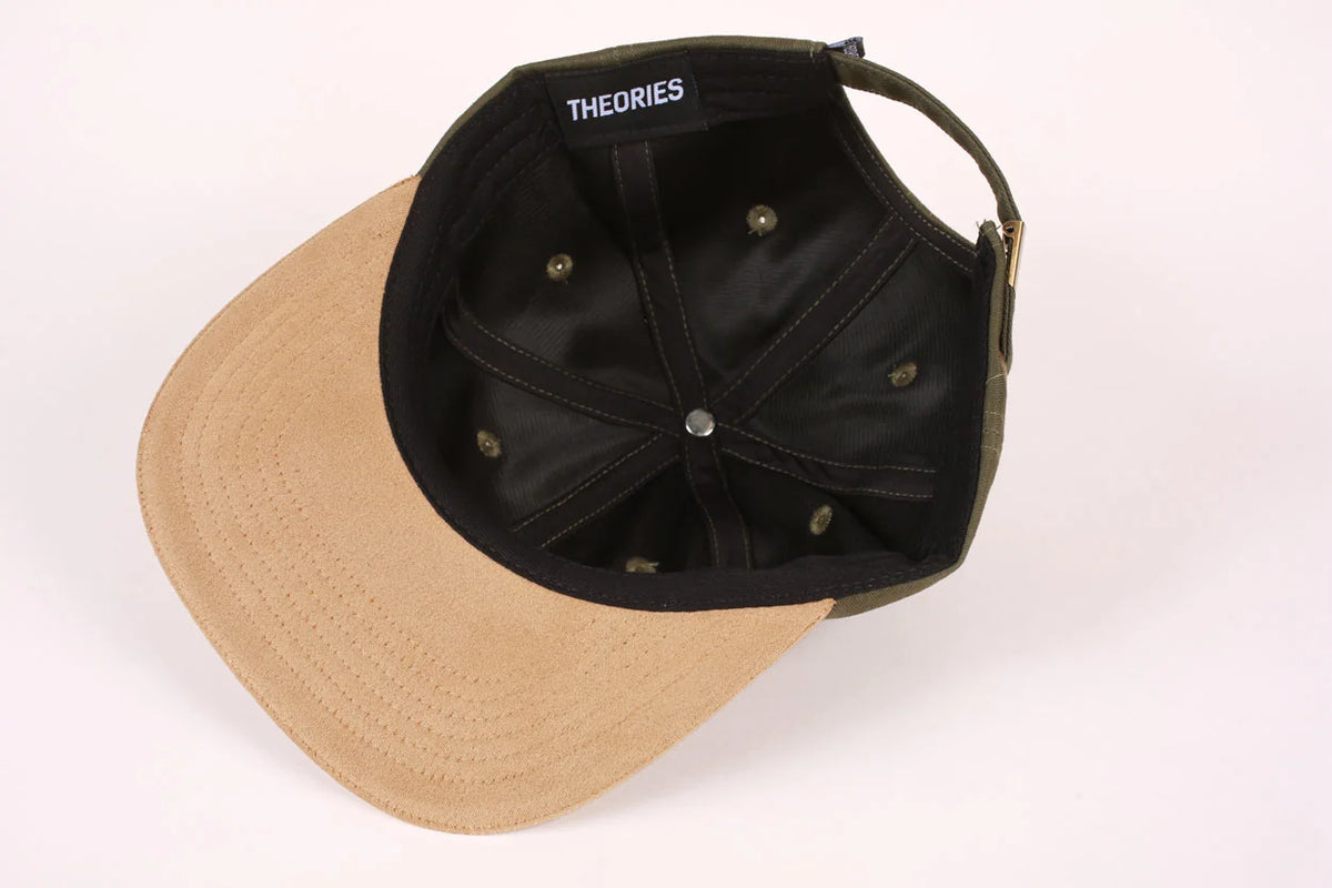 Theories Hand Of Theories Strapback Hat - Washed Green/Cedar Suede