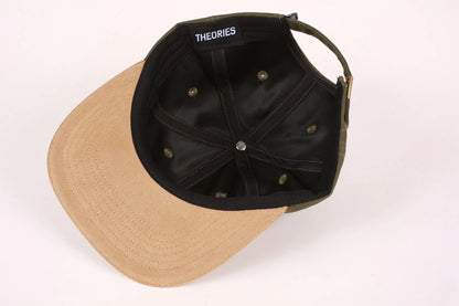 Theories Hand Of Theories Strapback Hat - Washed Green/Cedar Suede