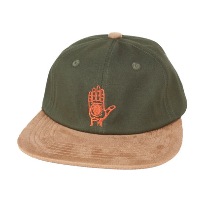 Theories Hand Of Theories Strapback Hat - Washed Green/Cedar Suede