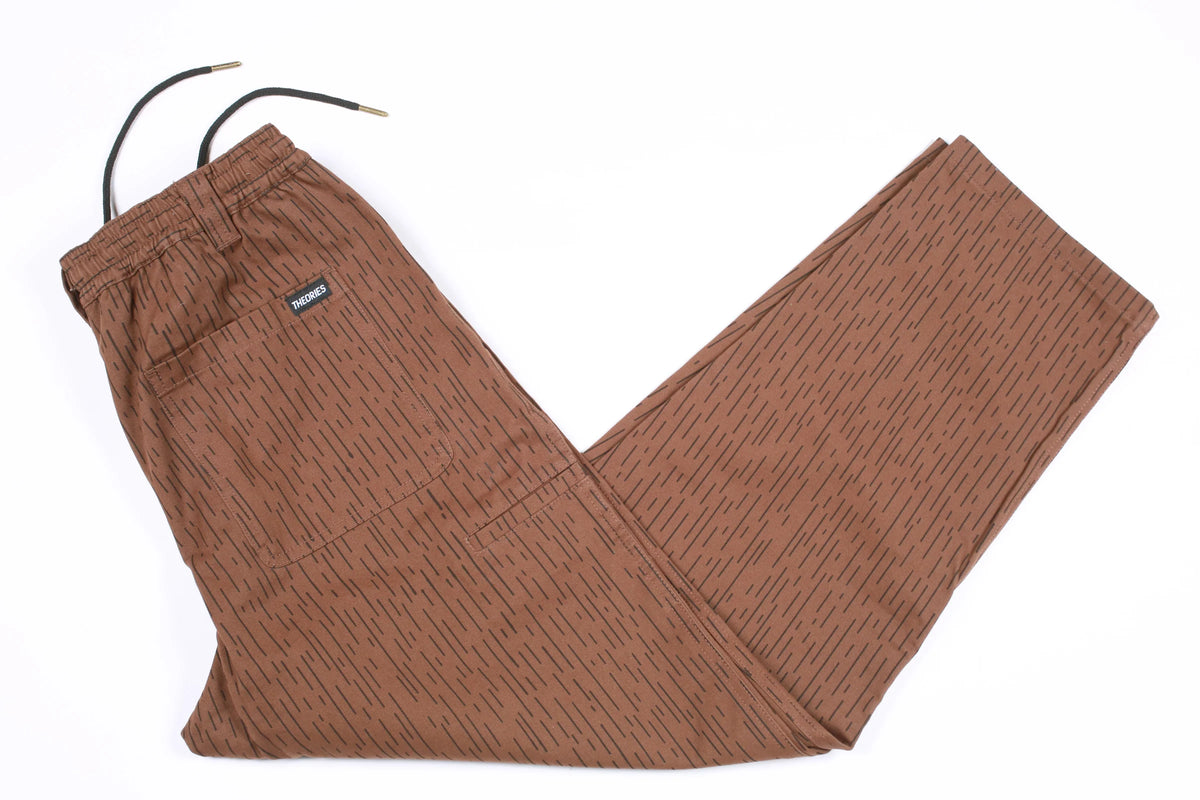 Theories Stamp Lounge Pants - Rain Camo Brown