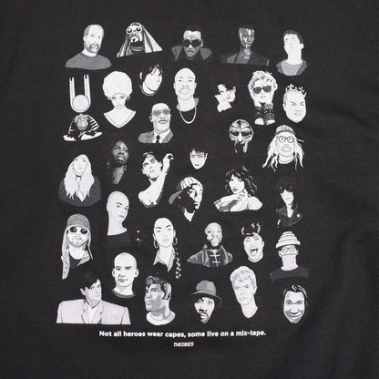 Theories Mixtape Tee - Garment Dyed True Black