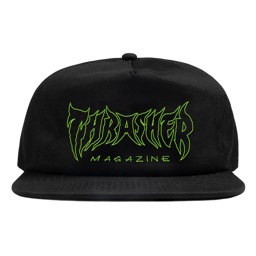 Thrasher Metal Snapback - Black
