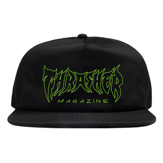 Thrasher Metal Snapback - Black