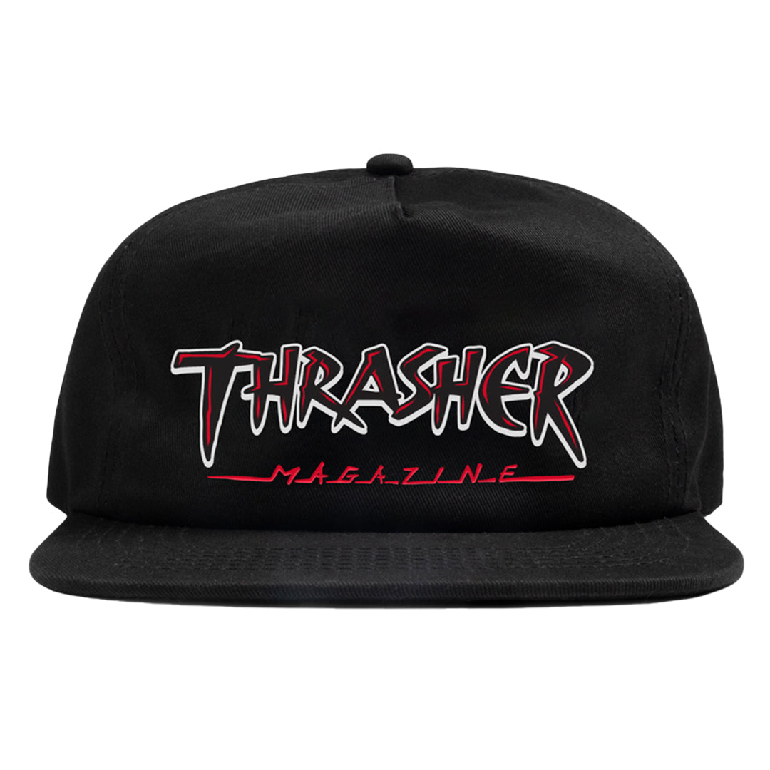 Thrasher Slash Snapback - Black