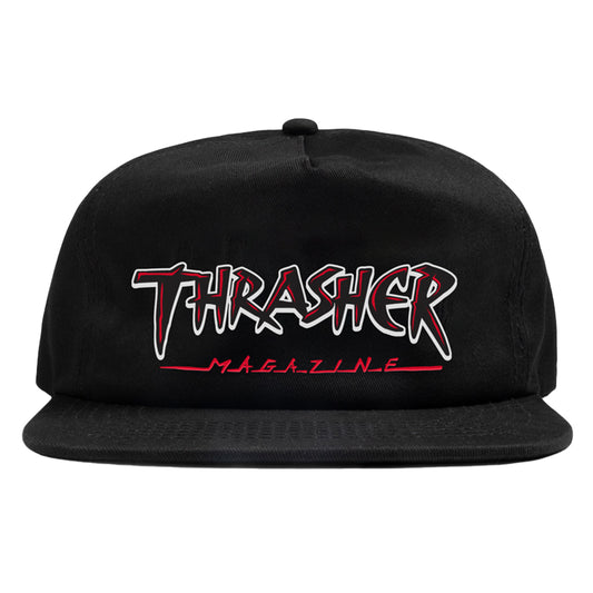 Thrasher Slash Snapback - Black