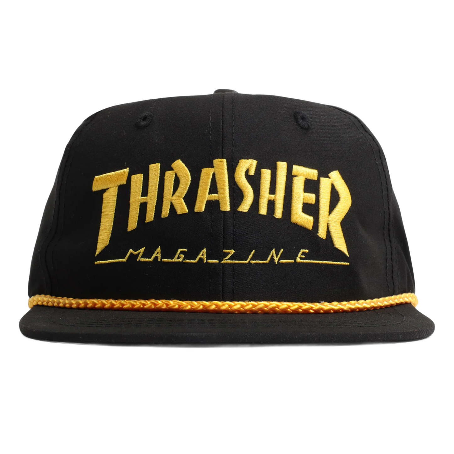 Thrasher Rope Snapback - Black/Yellow