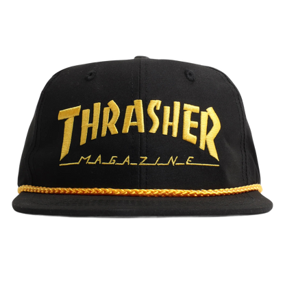 Thrasher Rope Snapback - Black/Yellow