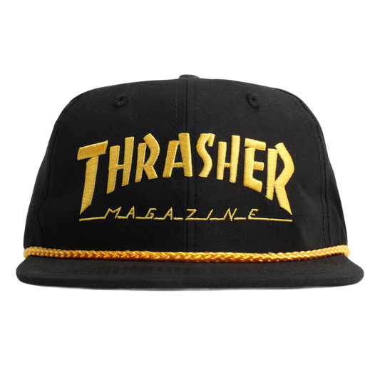 Thrasher Rope Snapback - Black/Yellow
