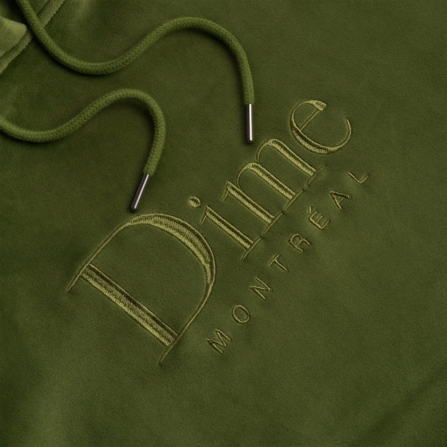 Dime Classic Velour Hoodie - Cedar Green