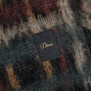 Dime Plaid Mohair Knit Sweater - Black