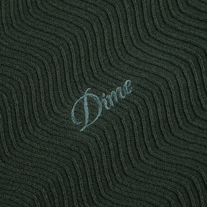 Dime Wave Cable Knit Sweater - Forest