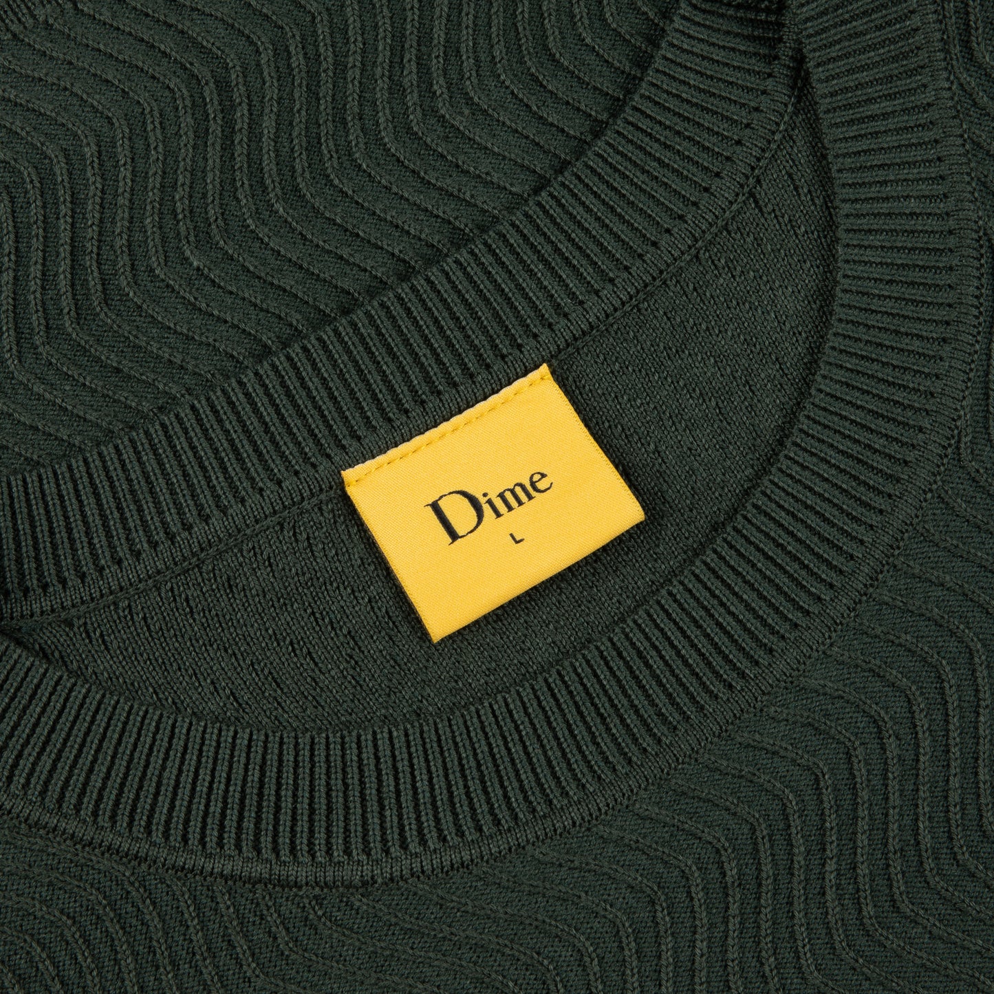 Dime Wave Cable Knit Sweater - Forest