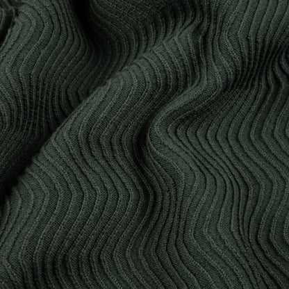 Dime Wave Cable Knit Sweater - Forest