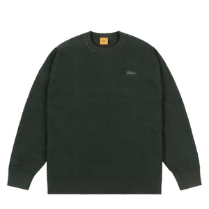 Dime Wave Cable Knit Sweater - Forest