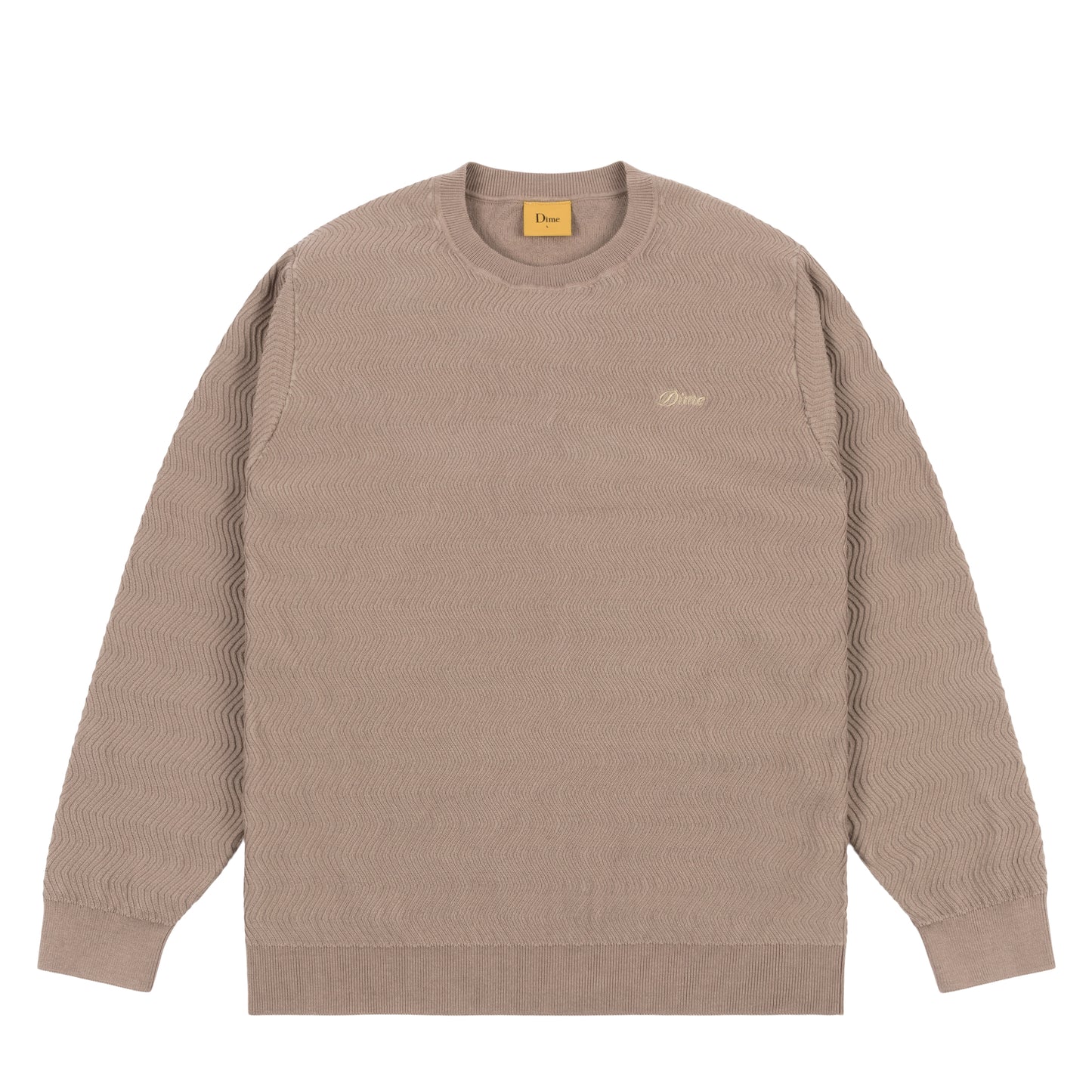 Dime Wave Cable Knit Sweater - Tan