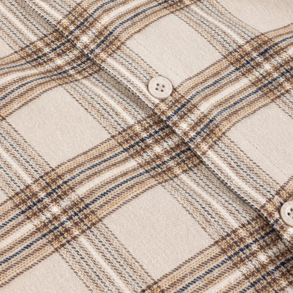 Dime Plaid Flannel Shirt - Beige