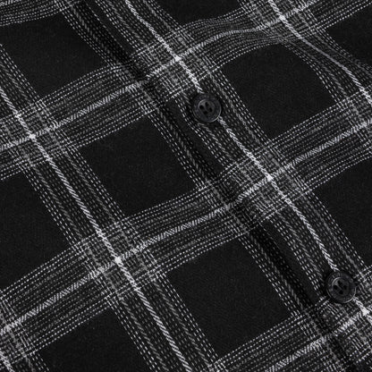 Dime Plaid Flannel Shirt - Black