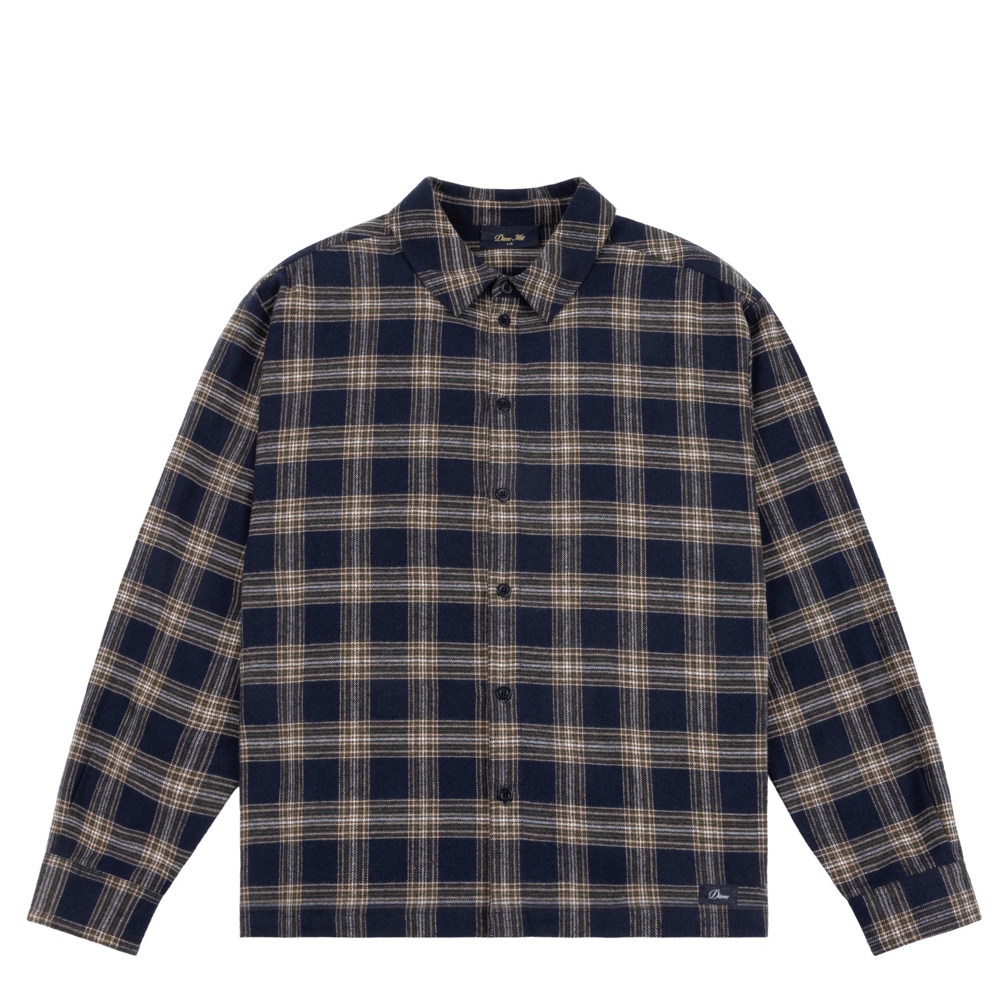 Dime Plaid Flannel Shirt - Navy