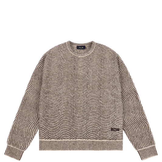 Dime Mohair Wave Knit Sweater - Camel