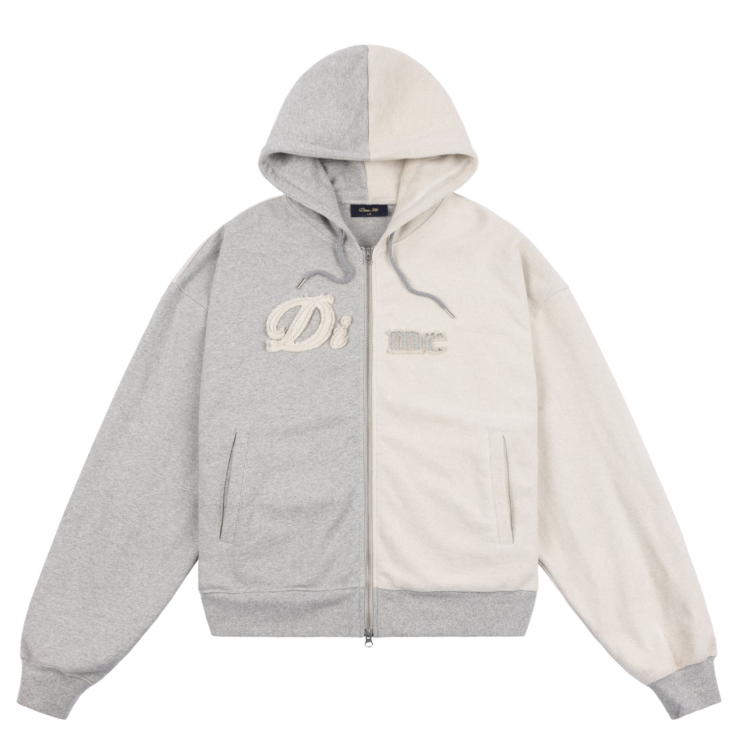 Dime Reverse French Terry Zip Hoodie - Heather Gray