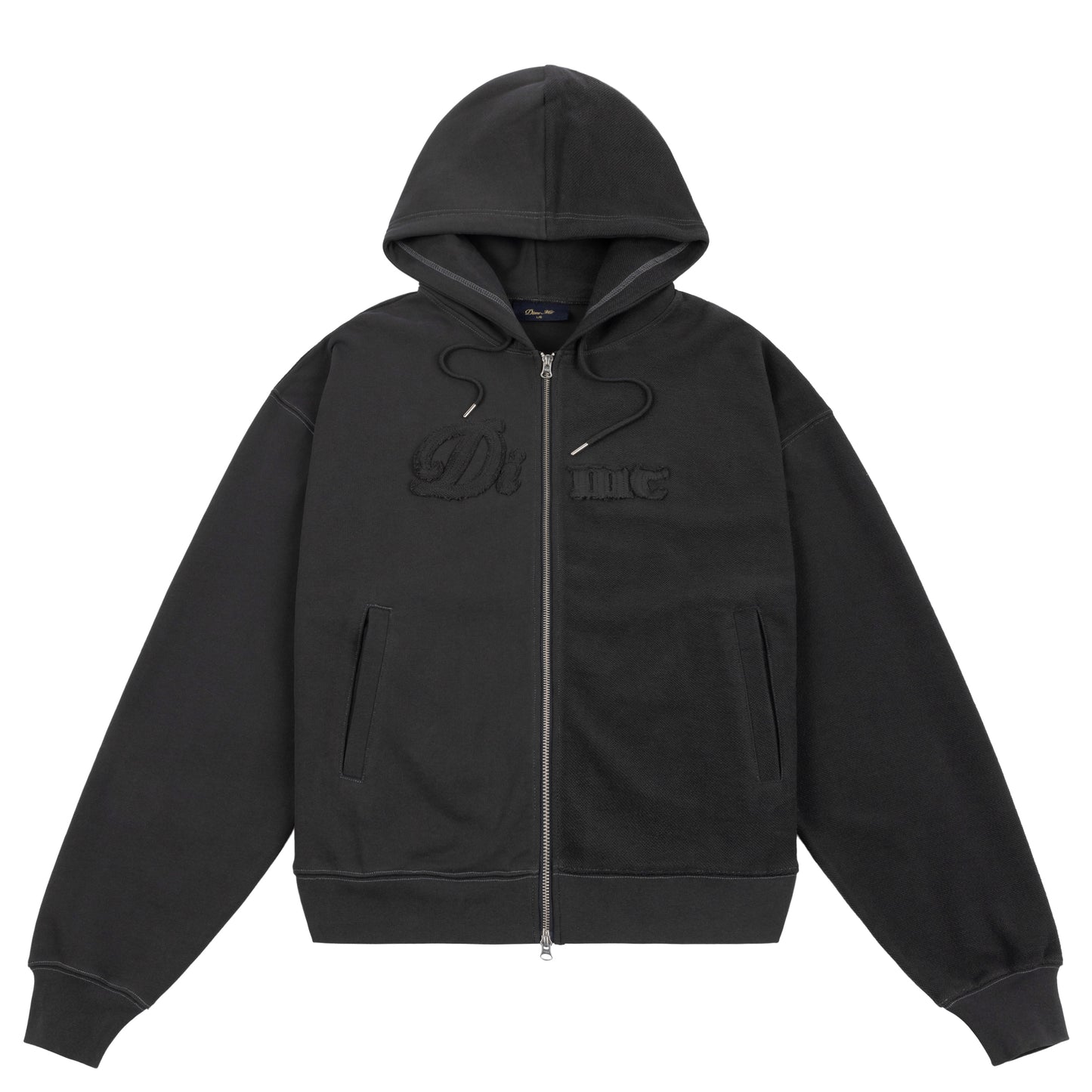 Dime Reverse French Terry Zip Hoodie - Vintage Black