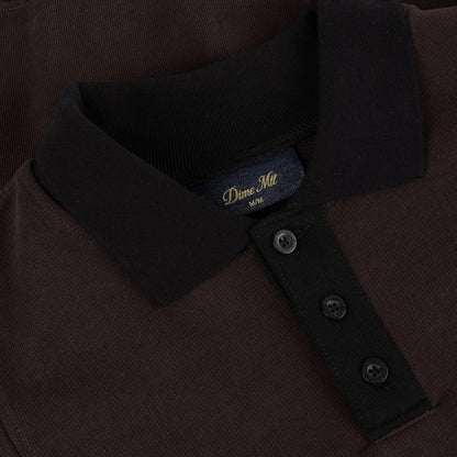 Dime French Terry Rugby Shirt - Brown