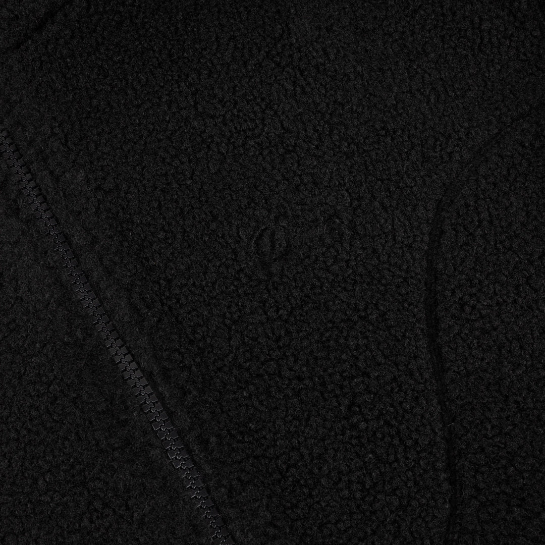 Dime Polar Fleece Sherpa Zip Jacket - Black