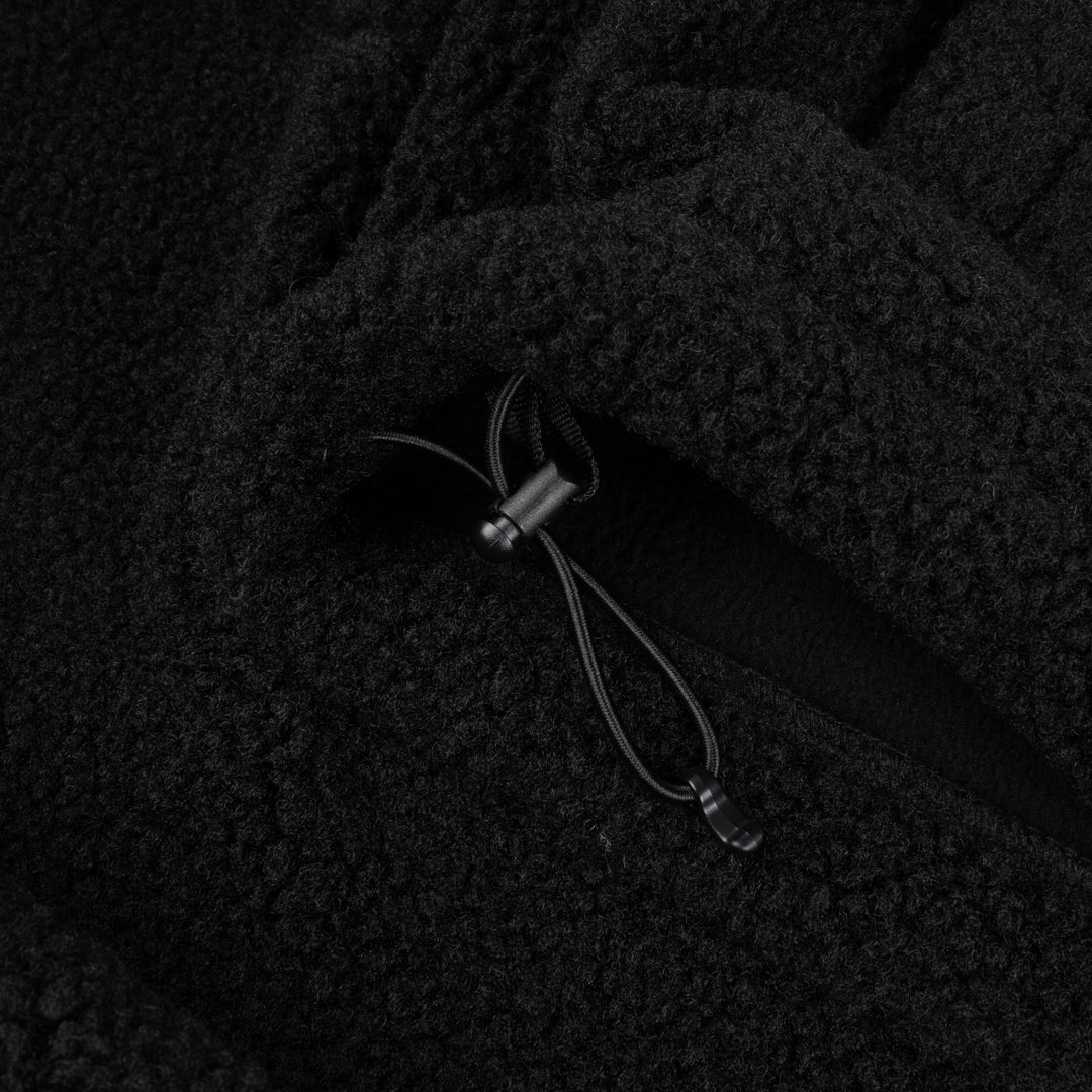Dime Polar Fleece Sherpa Zip Jacket - Black