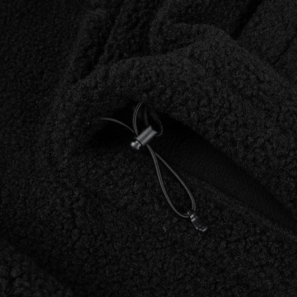 Dime Polar Fleece Sherpa Zip Jacket - Black